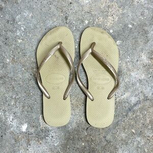 Havaianas Gold Flip Flops